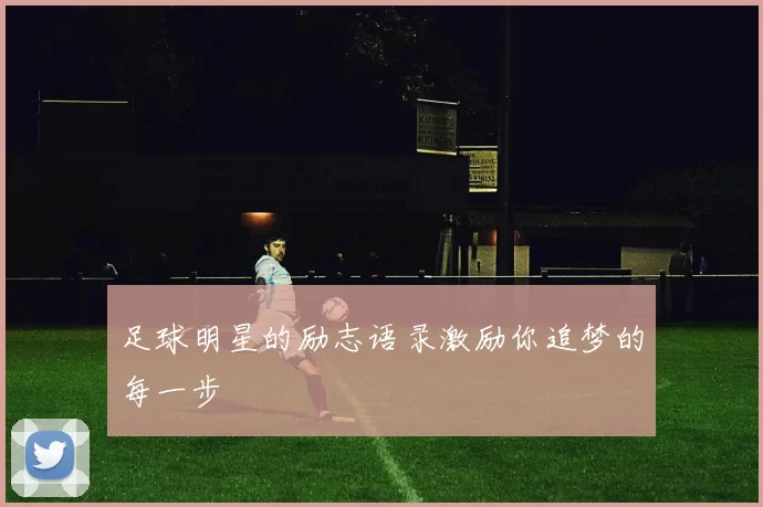 足球明星的励志语录激励你追梦的每一步